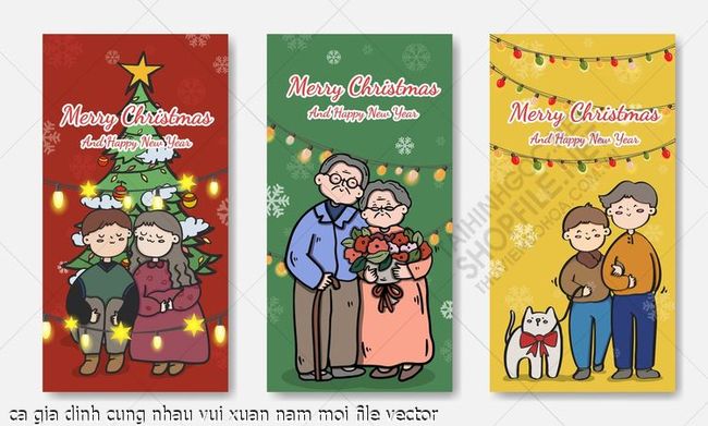 ca gia dinh cung nhau vui xuan nam moi file vector